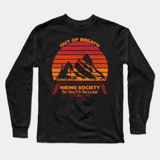 Out of breath hiking society Long Sleeve T-Shirt